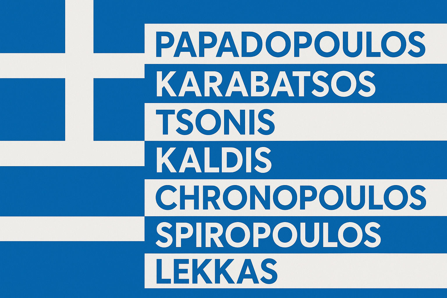 Greek Surnames in the Peleponnese